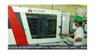 Worker operating industrial machinery